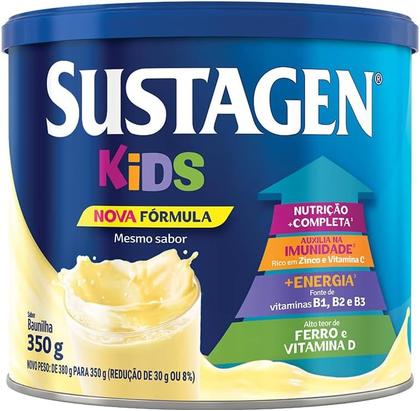 Imagem de Kit 2 Latas Sustagen Kids Baunilha 350gr Cada
