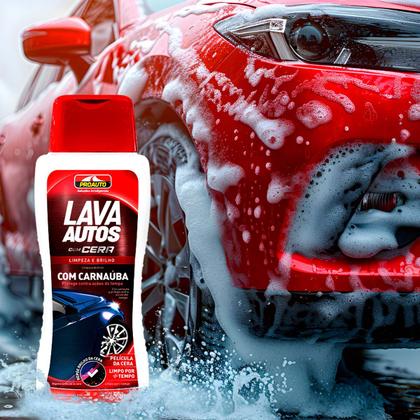 Imagem de Kit 2 Lava Autos Shampoo com Cera Carnaúba Super Brilho Proauto 500ml