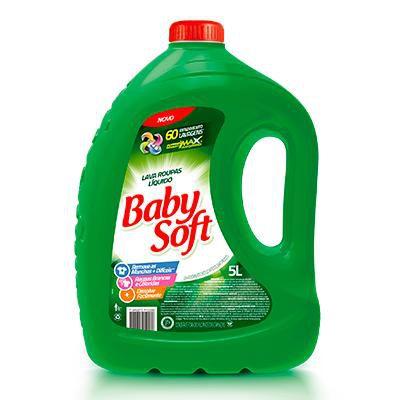 Imagem de Kit 2 Lava Roupas Liq Baby Soft Verde 5l