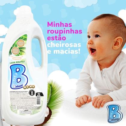 Imagem de Kit 2 Lava Roupas Sabão Liquido Fragância Coco 2 litros Barbarex