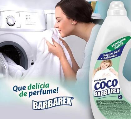 Imagem de Kit 2 Lava Roupas Sabão Liquido Fragância Coco 2 Litros