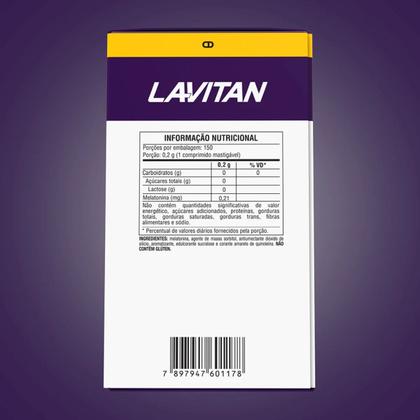 Imagem de Kit 2 Lavitan Melatonina Maracujá 150 Comprimidos Mastigáveis