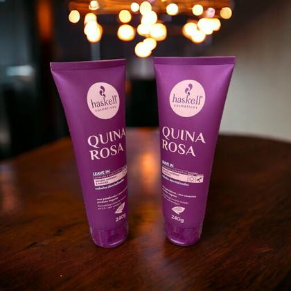 Imagem de Kit 2 Leave in Haskell Creme De Pentear Quina Rosa 240gr