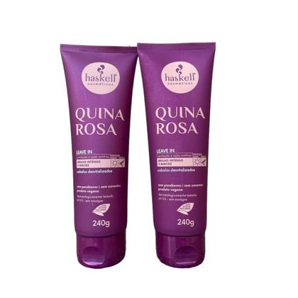 Imagem de Kit 2 Leave in Haskell Creme De Pentear Quina Rosa 240gr