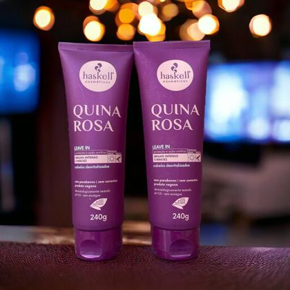 Imagem de Kit 2 Leave in Haskell Creme De Pentear Quina Rosa 240gr