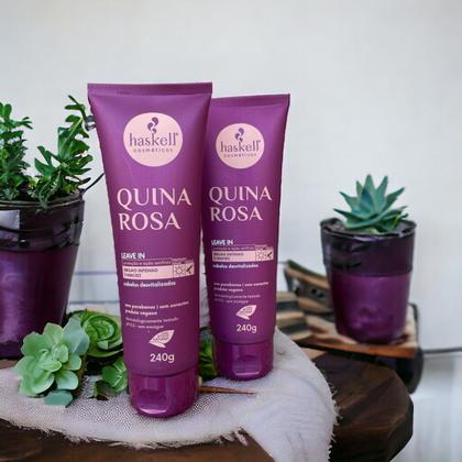 Imagem de Kit 2 Leave in Haskell Creme De Pentear Quina Rosa 240gr