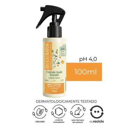 Imagem de Kit 2 Leave In Protetor Térmico Finalizador Camomila e Girassol Cabelos Loiros 100ml Spray Bio Extratus