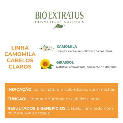 Imagem de Kit 2 Leave In Protetor Térmico Finalizador Camomila e Girassol Cabelos Loiros 100ml Spray Bio Extratus