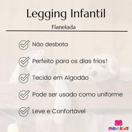 Imagem de Kit 2 Legging Infantil Algodão Juvenil Marisol Fakini