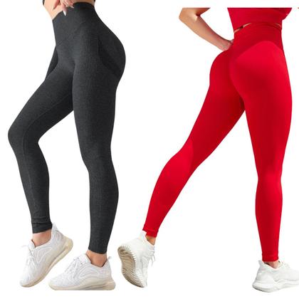 Imagem de Kit 2 Leggins Hupana Empina Bumbum Sem Costura