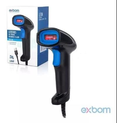 Kit 2 Leitores De Código De Barras USB Com Fio Exbom Etiqueta de Produtos e Boletos Bancários Plug And Play Cor Preto Imagem de Kit 2 Leitores De Código De Barras USB Com Fio Exbom Etiqueta de Produtos e Boletos Bancários Plug And Play Cor Preto