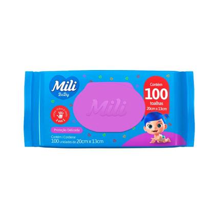 Imagem de Kit 2 Lenços Umedecidos Mili Baby c/ 100 unidades