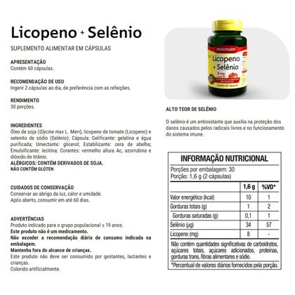 Imagem de Kit 2 Licopeno + Selênio Anti OX 500mg 60 Capsulas Maxinutri