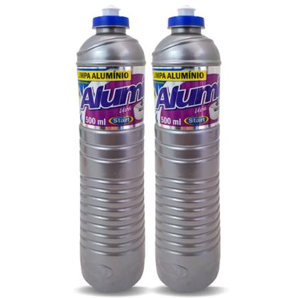 Imagem de Kit 2 Limpa Aluminio Alumil Start 500Ml Cada Perfume De Uva