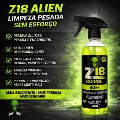 Imagem de Kit 2 Limpeza Pesada Estofado E Teto Automotivo 500ml Alien