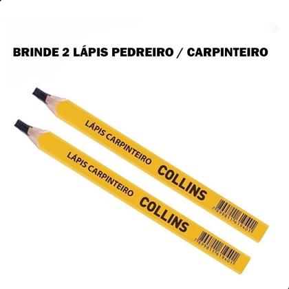 Imagem de Kit 2 Linha Pedreiro Nylon Amarela 0,8mm X 100mts Lápis Collins