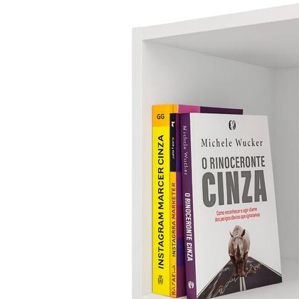 Imagem de Kit 2 Livreiros para Sala Escritório Quarto Estante Multiuso Prateleiras Conjunto Biblioteca Organizador