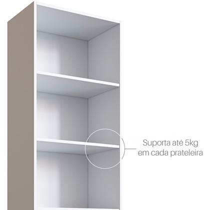 Imagem de Kit 2 Livreiros para Sala Escritório Quarto Estante Multiuso Prateleiras Conjunto Biblioteca Organizador