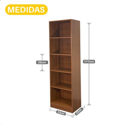 Imagem de Kit 2 Livreiros para Sala Escritório Quarto Estante Multiuso Prateleiras Conjunto Biblioteca Organizador