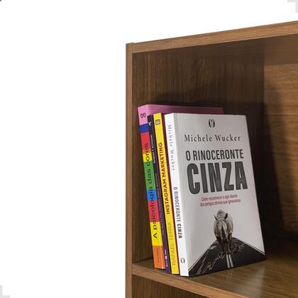 Imagem de Kit 2 Livreiros para Sala Escritório Quarto Estante Multiuso Prateleiras Conjunto Biblioteca Organizador