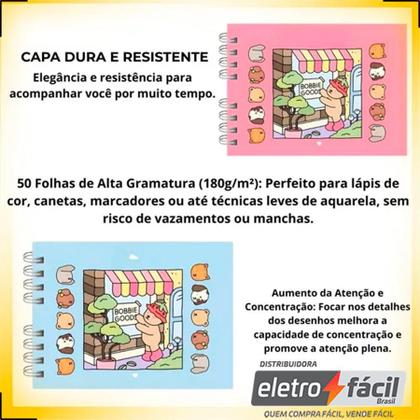Imagem de Kit 2 Livrinho de Pintura Bobbie Goods + Canetinha 80 Cores