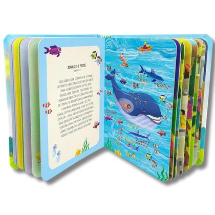 Imagem de Kit 2 Livros  Biblia Infantil Letra Grande + A Bíblia da Garotada  Capa Almofadada