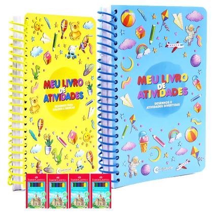 Kit 2 Livros De Atividades E Pintura Em Espiral Livro De Colorir Infantil Desenvolvimento Da Criatividade Coordenação Motora - Culturama Imagem de Kit 2 Livros De Atividades E Pintura Em Espiral Livro De Colorir Infantil Desenvolvimento Da Criatividade Coordenação Motora