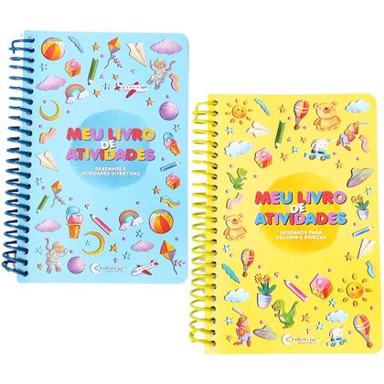 Kit 2 Livros De Atividades E Pintura Em Espiral Livro De Colorir Infantil Desenvolvimento Da Criatividade Coordenação Motora - Culturama Imagem de Kit 2 Livros De Atividades E Pintura Em Espiral Livro De Colorir Infantil Desenvolvimento Da Criatividade Coordenação Motora