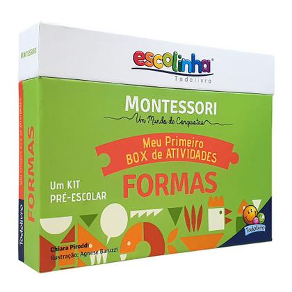 Imagem de Kit 2 Livros Escolinha Montessori Meu Primeiro Box de Atividades  Emoções + Formas