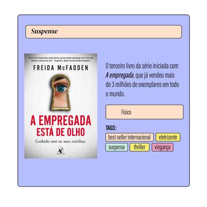 Imagem de Kit 2 livros físico, A empregada está de olho + Nunca minta, Freida McFadden