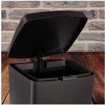 Imagem de Kit 2 Lixeira 25 Litros Smart Com Pedal Cesto De Lixo Plástico Cozinha - Crippa