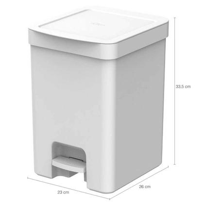 Imagem de Kit 2 Lixeiras de Pedal com Aro Interno 12 Litros e 20 Litros Dupla Seletiva OU Trium