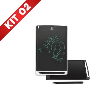 Imagem de Kit 2 Lousa Tablet Infantil Mágica deTela Lcd Escreve e Desenha Menina e Menino Brinquedo 10 Polegadas