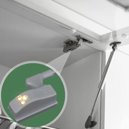 Imagem de Kit 2 Luminária Dobradiça Led P/ Armário Sensor Automático