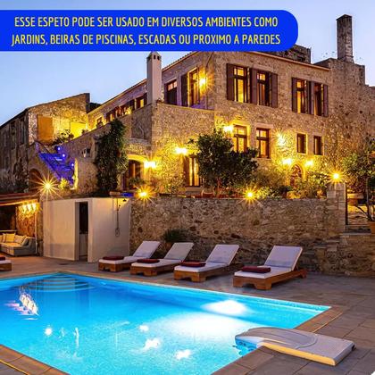 Kit 2 Luminaria Luz Branco Quente Led Espeto Jardim Bivolt - AAA TOP Imagem de Kit 2 Luminaria Luz Branco Quente Led Espeto Jardim Bivolt