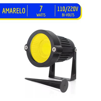 Imagem de Kit 2 Luminaria Luz Branco Quente Led Espeto Jardim Bivolt