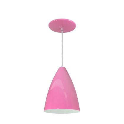 Imagem de Kit 2 Luminária Pendente Bala Nova Com Interior Branco Brilho Com Fiação 110/220v