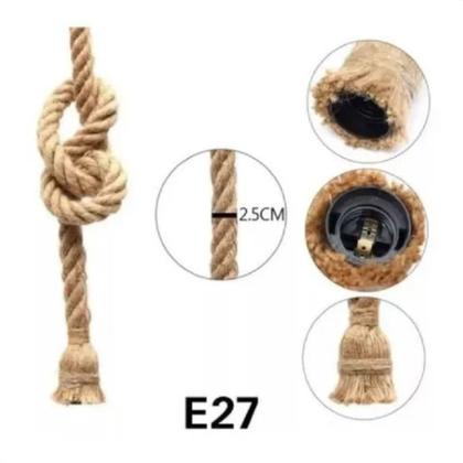 Imagem de Kit 2 Luminária Pendente Corda 1,80cm em Sisal Designer Rústico