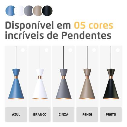 Imagem de Kit 2 Luminária Pendente Mini Pequim 24Cm Balcão Bancada