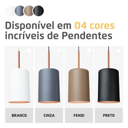 Imagem de Kit 2 Luminária Pendente Veneza Branco