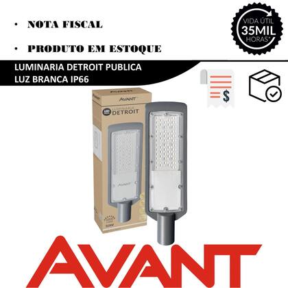 Imagem de Kit 2 Luminaria Publica Poste 50w Branco Frio 6500K IP66 Bivolt