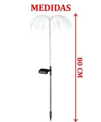 Imagem de Kit 2 Luminária Solar Decorativa Colorido Luzes LED Jardim