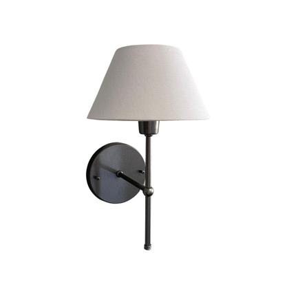 Imagem de Kit 2 Luminarias De Parede Arandelas Dormitorio Quarto Lateral De Cama Cupula Tecido Algodao Bivolt 110v220v