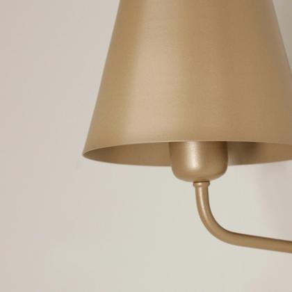 Imagem de Kit 2 Luminárias Parede Arandela Cúpula Metal Cama Champagne