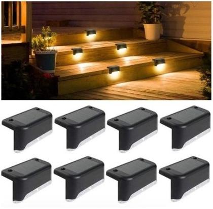Imagem de KIT 2 luminarias Solar Sensor Balizador LED de LUZ QUENTE LED MT078 Carregamento Solar, Área Externa, Diferentes para Casa.