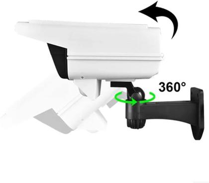 Imagem de Kit 2 Luminárias Solar Sensor Presença Parede Funções Câmera Falsa