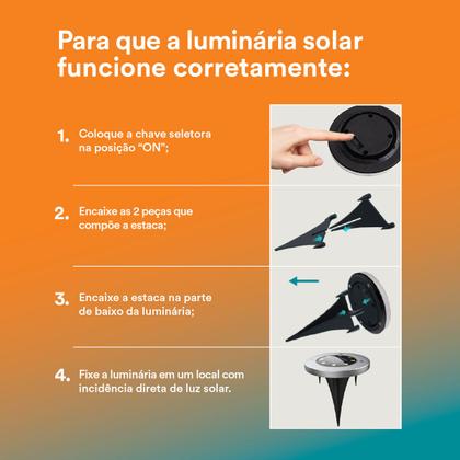 Imagem de Kit 2 Luminárias Spot Solar Cromado ZON Verde Automática para Decoração de Jardim em LED