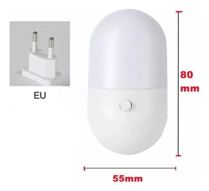 Imagem de Kit 2 Luminárias Tomada Mini Abajur Infantil Led Luz Noturna Quarto Bebê Decoração Econômica Compacta Segurança Corredor Presente Criativo Iluminação