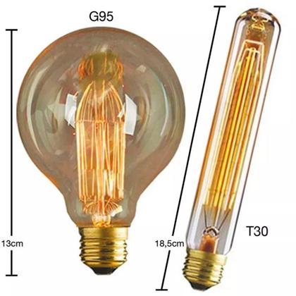 Imagem de Kit/2 Lustre Pendente Luminária Md-4149 Suporte Para Lâmpada / Não Inclusa - Bivolt