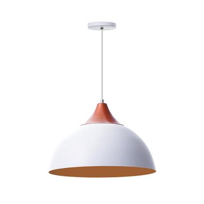 Imagem de Kit 2 Lustres Pendentes Meia Lua 30cm C/ Chapéu Alumínio